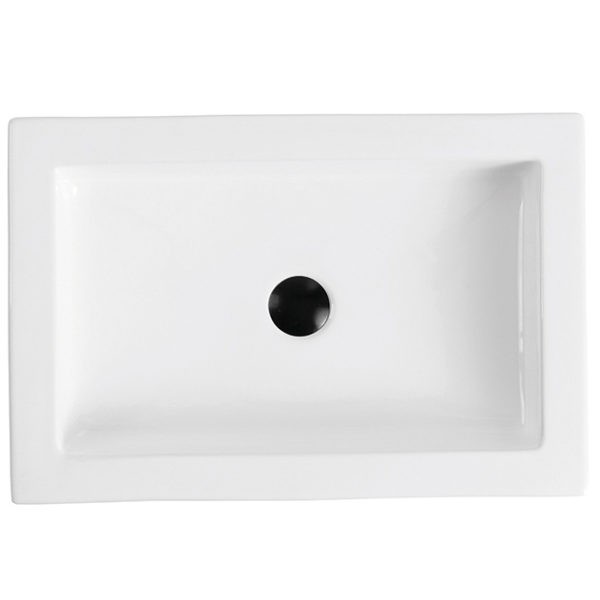 Bathroom Above Counter Ceramic White Vessel